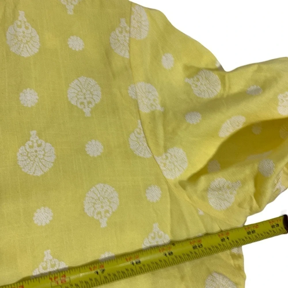 Avaasa Yellow Leaf Print Oversized Lagenlook Rayon Dress Boho Chic XL - Picture 8 of 9